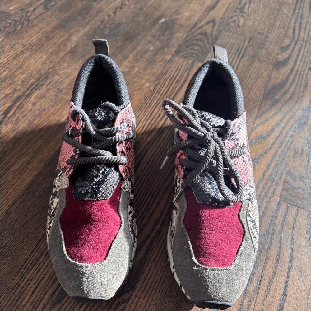 Steve Madden Red and Gray Sneakers